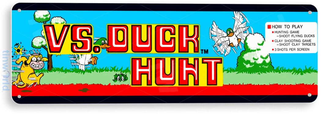Retro Gaming Shops - คอนโซลเกมเรโทรแบบคลาสสิกทำจากดีบุกสำหรับ C679ป้ายเกมเป็ดล่าสัตว์แบบอาร์เคด