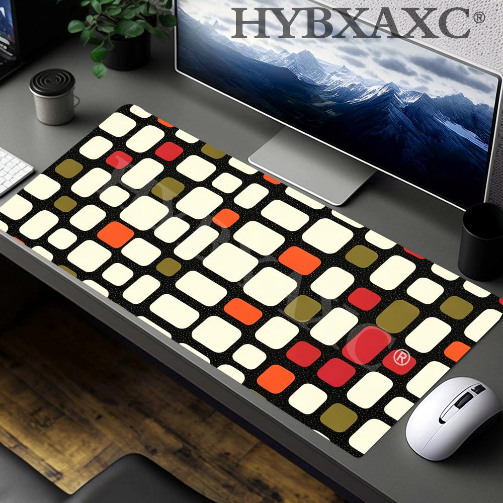 Retro Gaming Xl - แผ่นรองเมาส์ HYBXAXC ลายกระเบื้องสไตล์เรโทร ขนาด XL แผ่นรองเมาส์ทันสมัยสำหรับพื้นที่ทำงาน