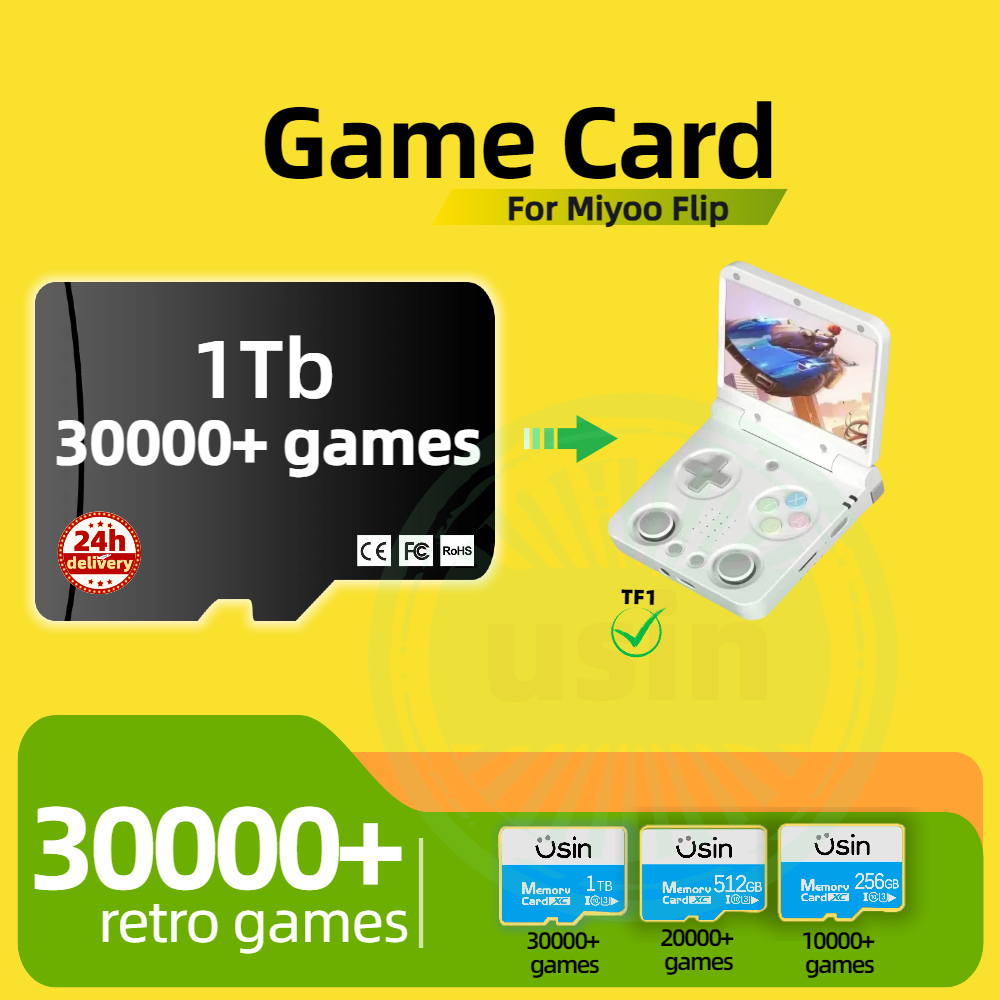 Retro Gaming System - การ์ดเกมสําหรับ Miyoo Flip 30000 + Retro