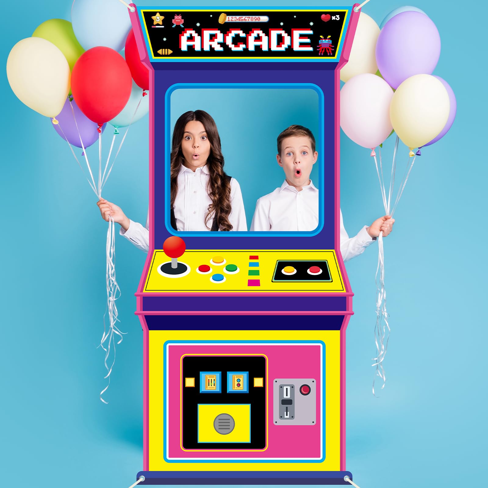 ฉากหลังถ่ายรูปธีมเกมอาร์เคดย้อ - Retro Gaming Banner บทวิจารณ์และราคา