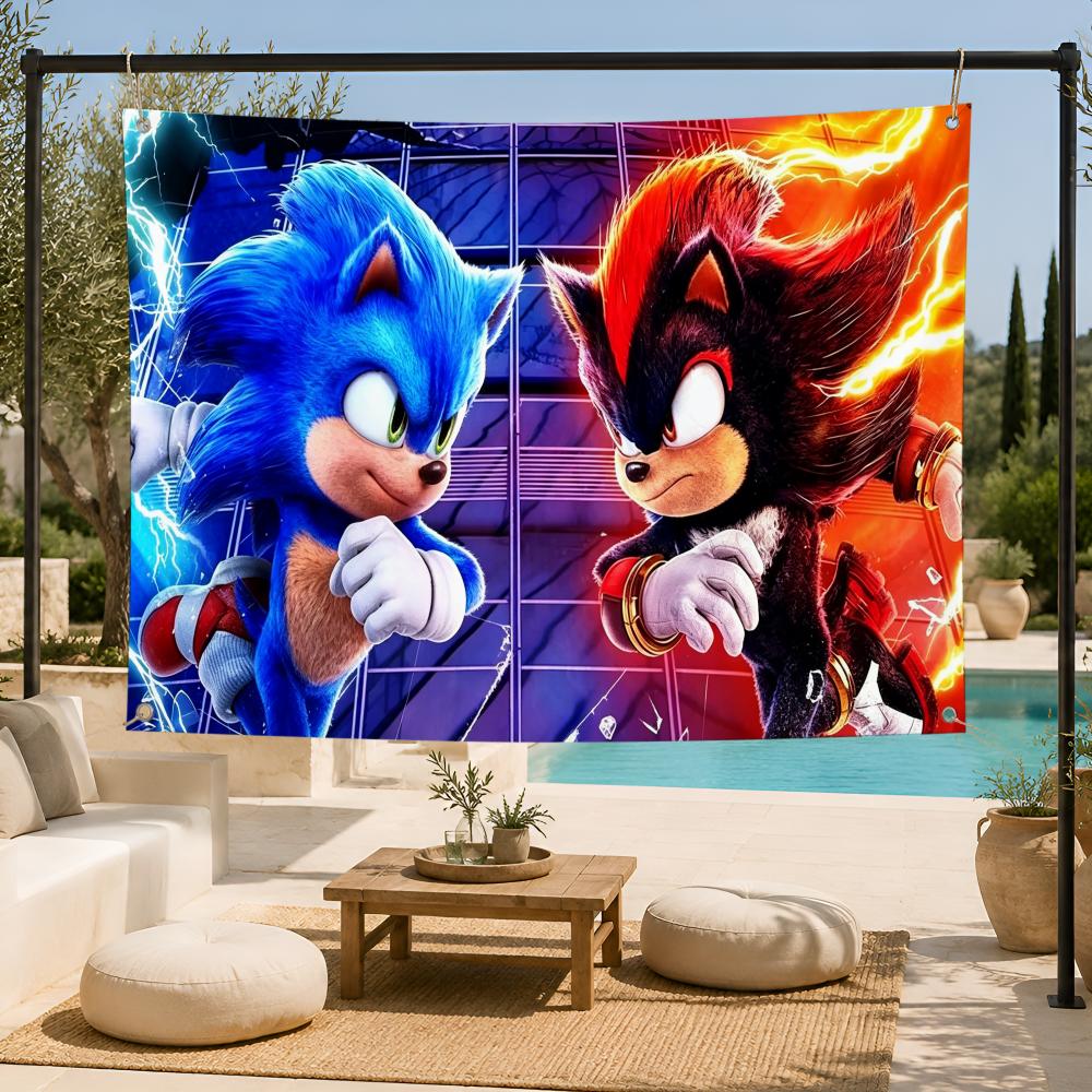 ธงเกมเรโทร S-Sonic Hedgehog สำ - Retro Gaming Banner บทวิจารณ์และราคา