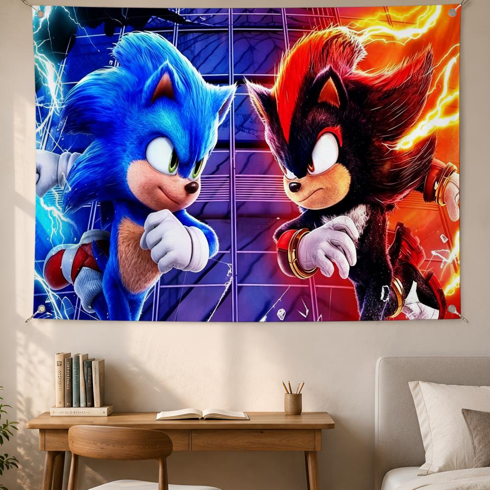 ธงเกมเรโทร S-Sonic Hedgehog สำ - Retro Gaming Banner บทวิจารณ์และราคา