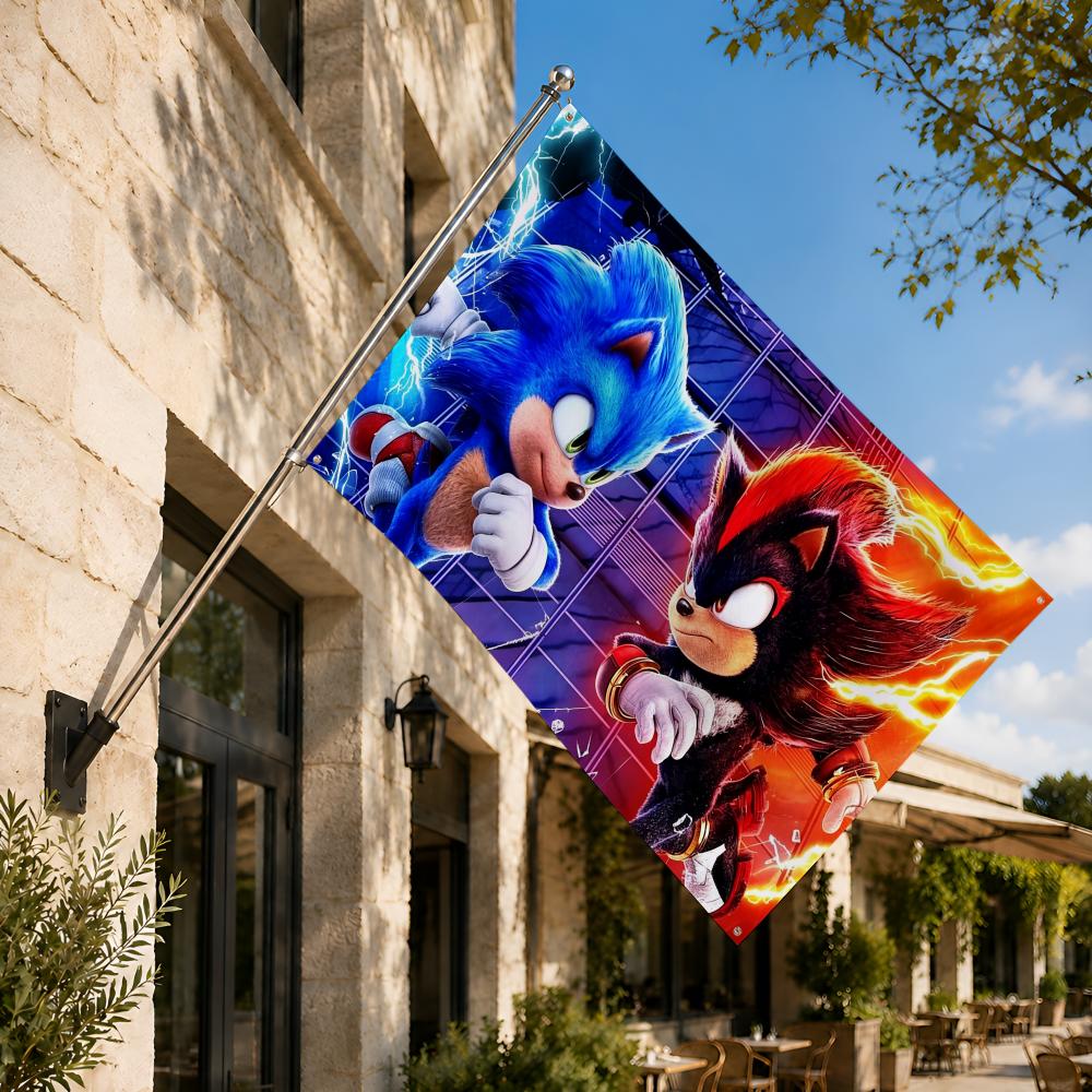 ธงเกมเรโทร S-Sonic Hedgehog สำ - Retro Gaming Banner บทวิจารณ์และราคา