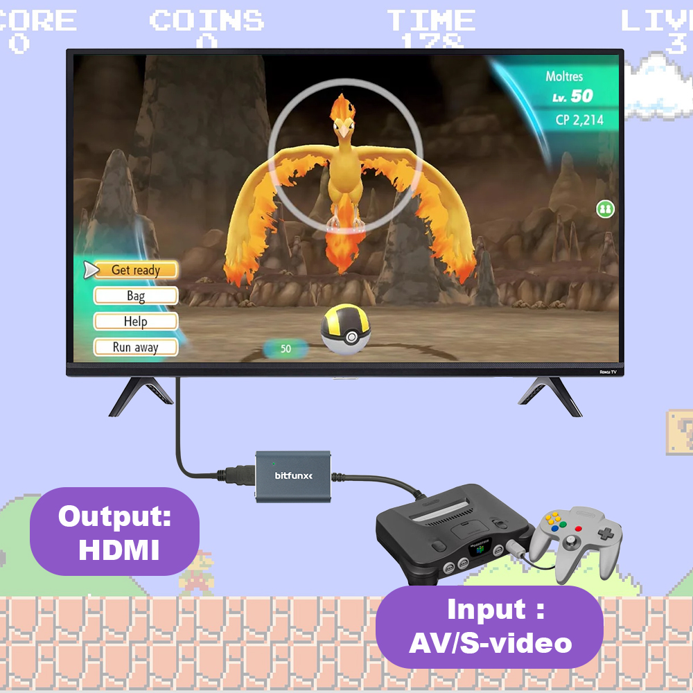 Bitfunx 720P Svideo/AV ไปยังอะ - Retro Gaming Kiosk บทวิจารณ์และราคา