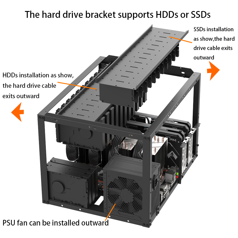 STACKABLE 28 HDD เปิดกรอบ Mini - Retro Gaming Pc Case บทวิจารณ์และราคา