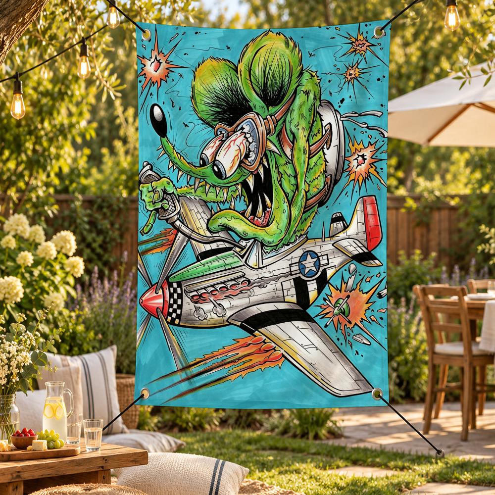 ธงลายตัวละครเรโทร R-Rat Fink ผ - Retro Gaming Shops บทวิจารณ์และราคา